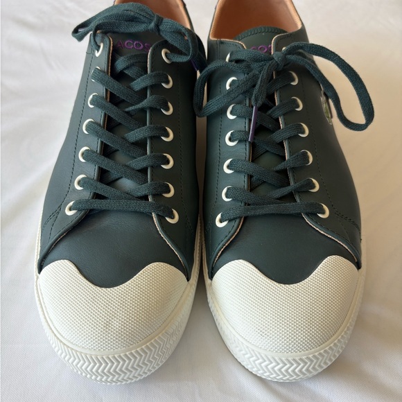 Lacoste Green and White Men's Sneakers - Picture 2 of 7